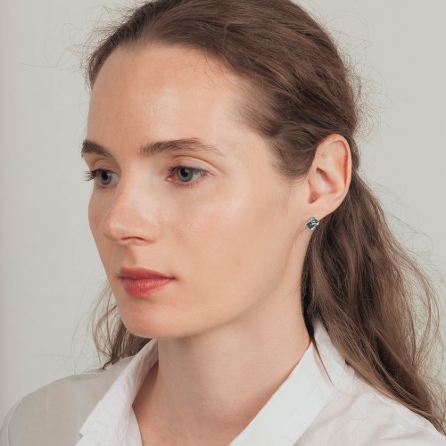 Пусеты Fiore Luna Crystal Sky Blue, SWE0127/2 SB G фото 2